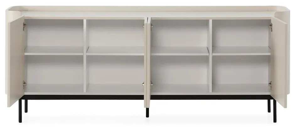 Krémovobiela komoda 200x80x40 cm Willa – MOME