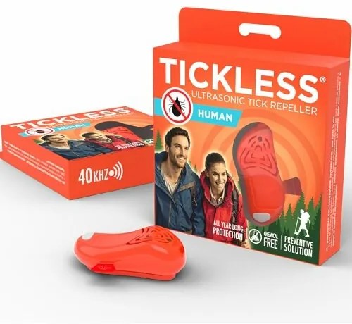 TICKLESS® HUMAN Ultrazvukový odpudzovač kliešťov a bĺch pre ľudí, oranžová