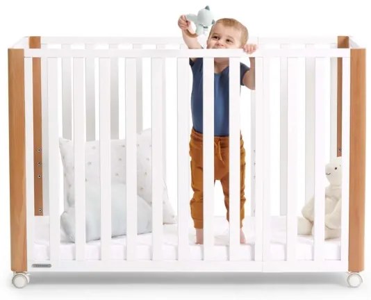 KINDERKRAFT SELECT - Detská postieľka 4v1 KOYA Premium buk/borovica