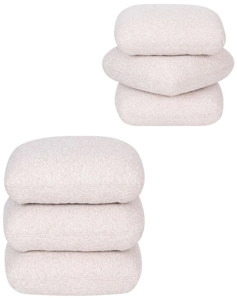 Moderný otočný taburet Vario do obývačky, béžový