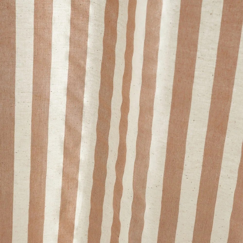 Záclona v terakotovej farbe 140x183 cm Zanzibar Stripe – Pineapple Elephant