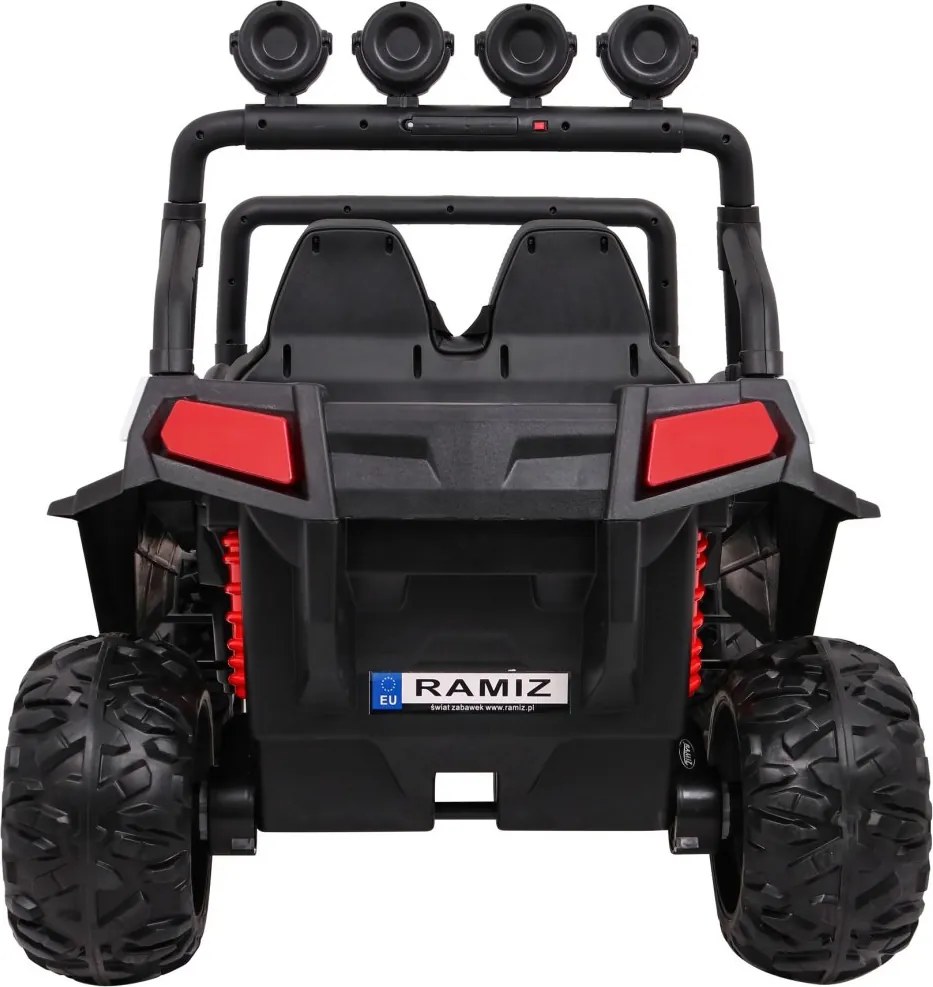 Ramiz Grand Buggy Strong Lift pre deti biely + pohon 4x4 + diaľkové ovládanie + nosič batožiny + rádio MP3 + LED