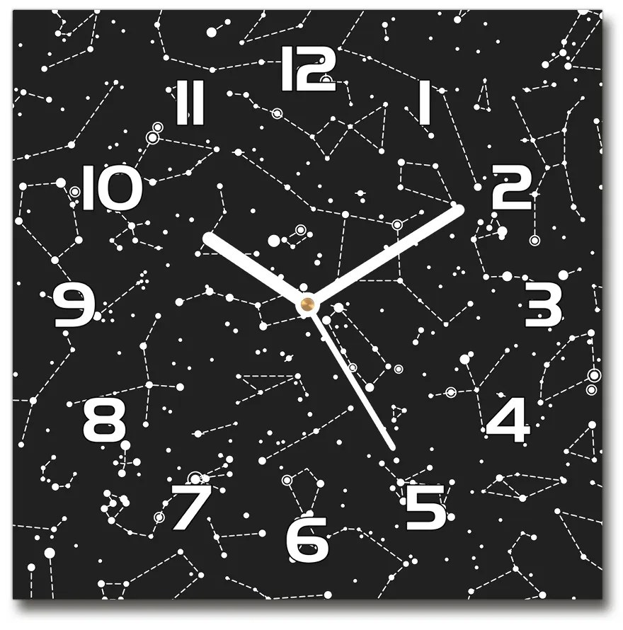 Sklenené hodiny štvorec Hviezdokopy pl_zsk_30x30_f_115489361
