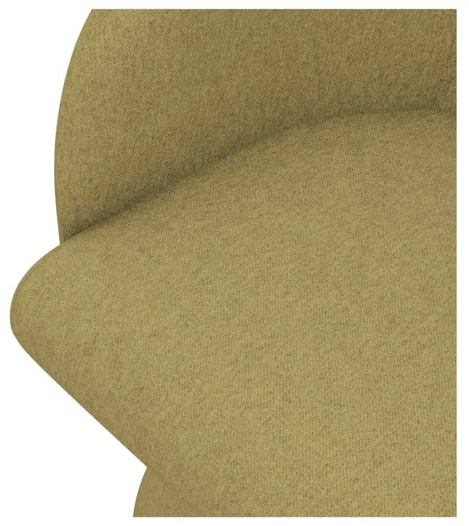 Čalúnené jedálenské kreslo v horčicovej farbe Kanoa – Makamii