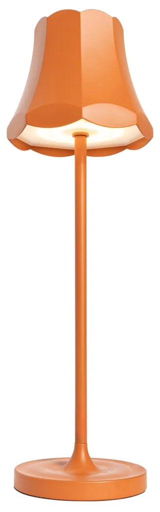 Retro stolná lampa oranžová nabíjateľná IP44 - Granny