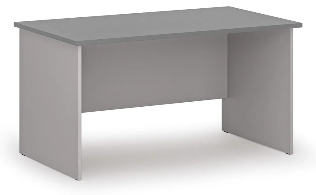 Kancelársky písací stôl PRIMO GRAY, 140x80 cm, sivá/grafit