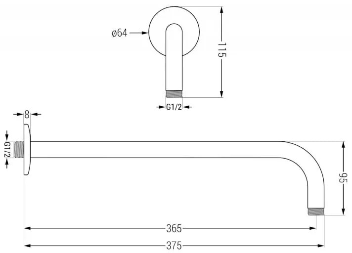 Mexen Kai, podomietková sprchová/vaňová sada DR70 s dažďovou sprchou 30 cm, biela, 77602DR70301-20
