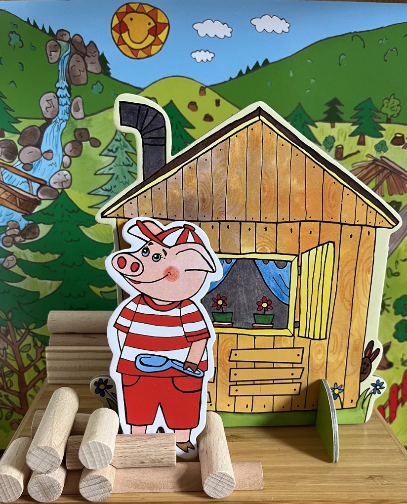 MARIONETINO Bábky a kulisy k rozprávke O troch prasiatkach