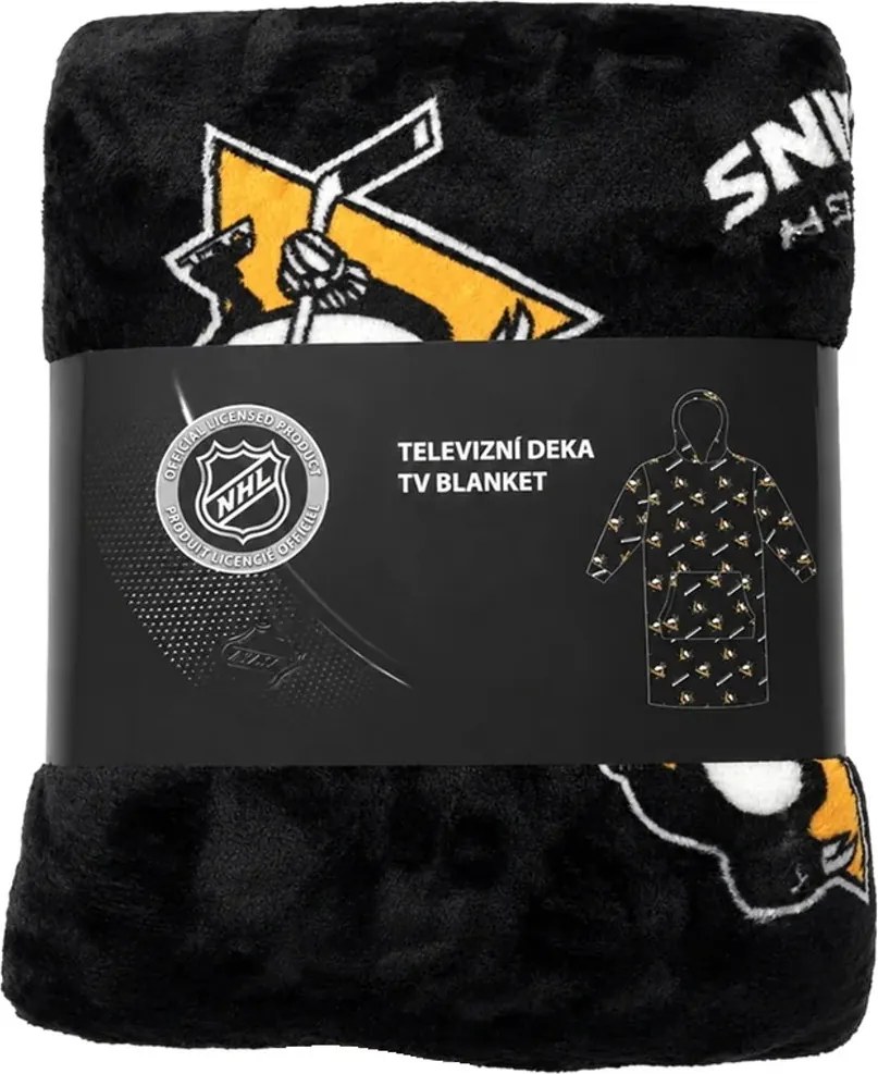 Mikinová televízna deka NHL Pittsburgh Penguins – veľ. XL