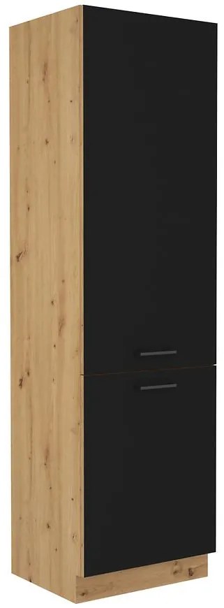 Skrinka do kuchyne Modena 60lo-210 2f čierny/dub artisan