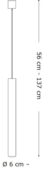 Ideal Lux - LED luster na lanku LOOK 1xGU10/7W/230V CRI 90 priemer 6 cm biela