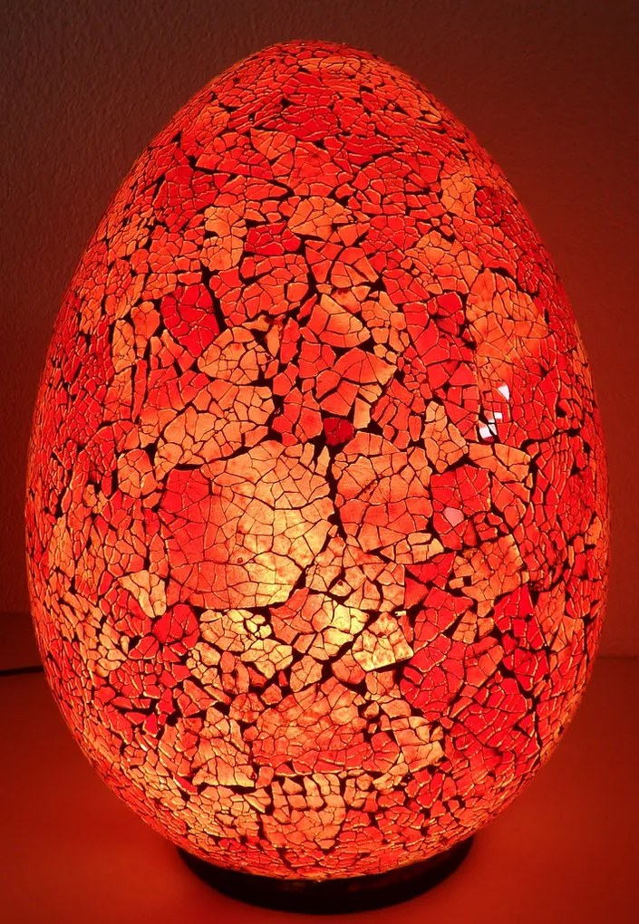 Stolná lampa EGG  červená