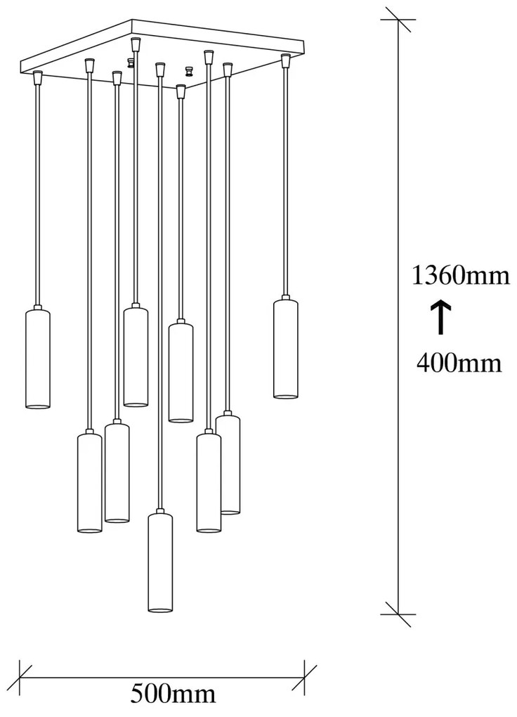 Závesné svietidlo Tempo VI zlaté