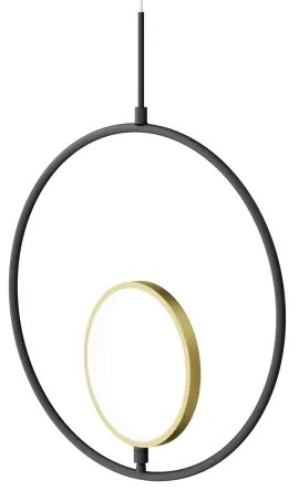 Aigostar - LED Luster na lanku LED/15W/230V 6500K čierna/zlatá