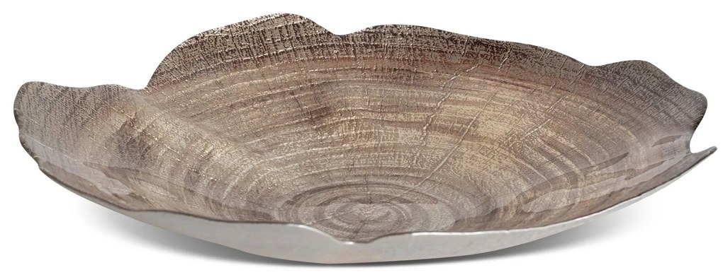 DEKORAČNÝ SKLENENÝ TANIER PARI (04) 43X41X8 CM HNEDÁ