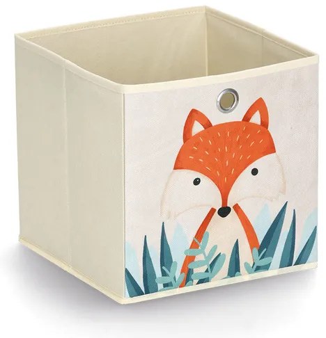 Úložný box na hračky - kocka - LIŠKA, 28x28x28