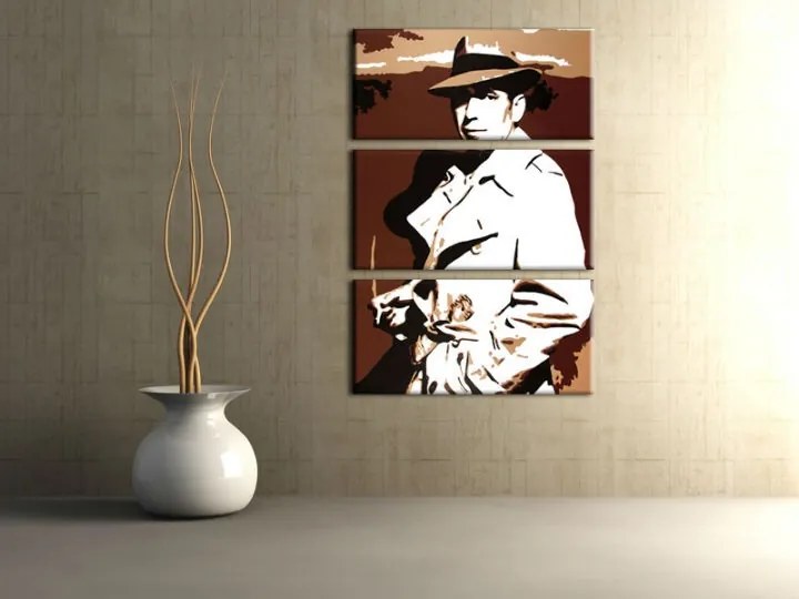 Ručne maľovaný POP Art obraz BOGARD 3 dielny  bog