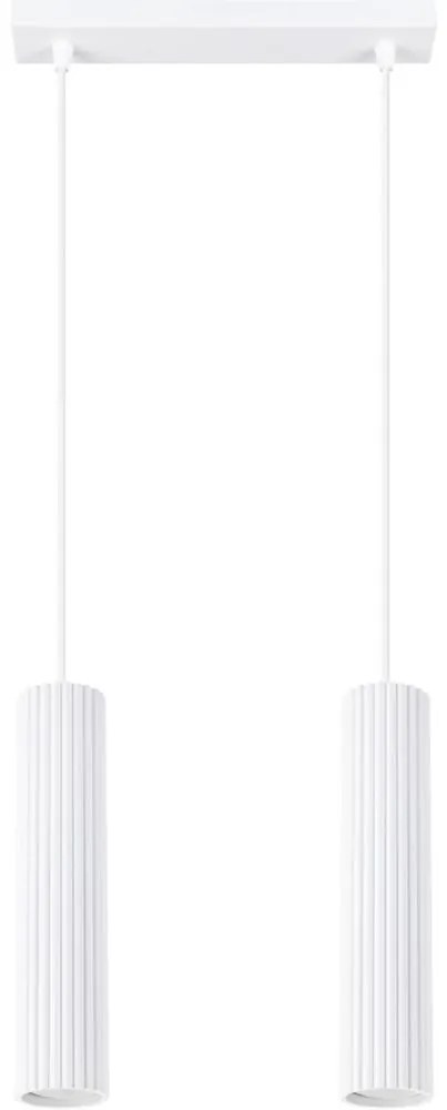 Sollux SL.1536 - Luster na lanku KARBON 2xGU10/10W/230V biela