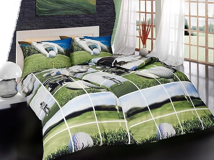 Posteľná bielizeň - Golf Story Bavlnený satén 1x 140/220, 1x 70/90