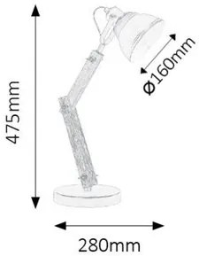 Rabalux AKSEL stolná lampa 4199