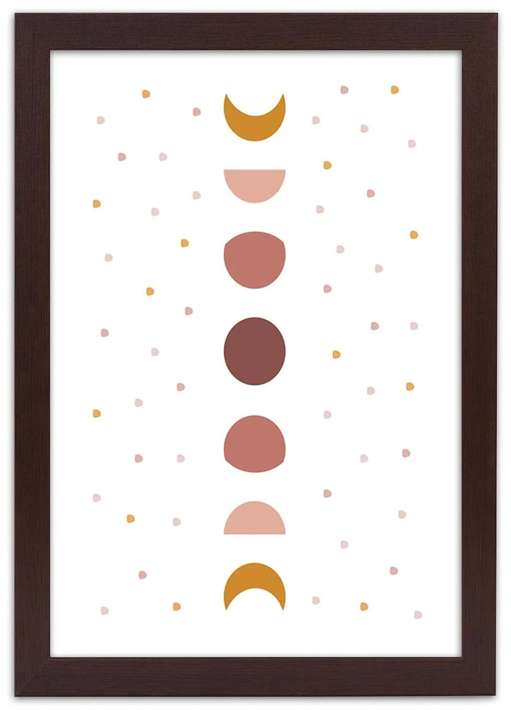 Gario Plagát Moon composition Farba rámu: Čierna, Rozmery: 30 x 45 cm