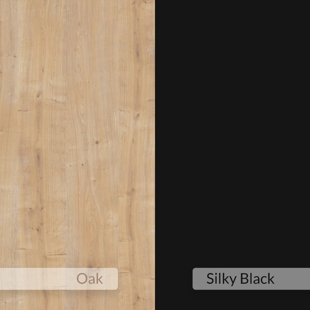 Knižnica Houseland Tita dub prírodný/čierny