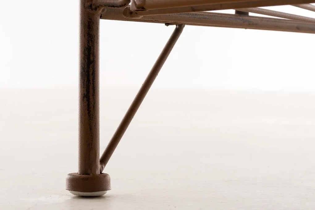 Kovová polica regál Maia - Hnedá antik