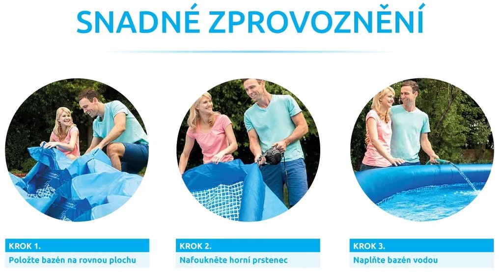 Intex | Bazén Tampa 3,05x0,76 m s kartušovou filtráciou a príslušenstvom | 19900029