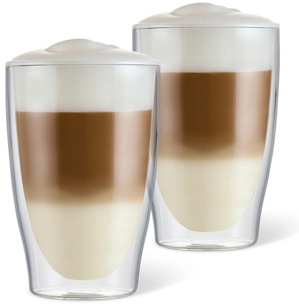 2 dvojstenné poháre na latte macchiato