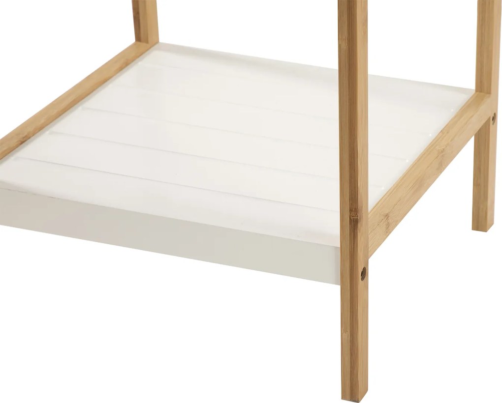 Noela Bambusový regál s policami STEPPA biela