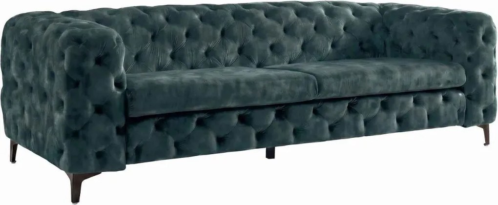 Dizajnová sedačka Rococo 235 cm petrolejový zamat