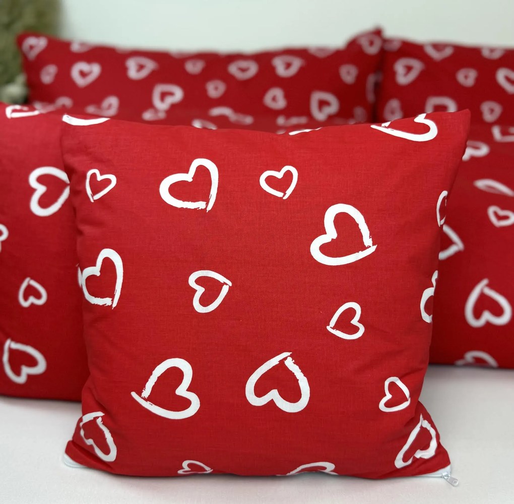 INTERMEDIC SK Obliečka na vankúš Heart Red 40x40 cm