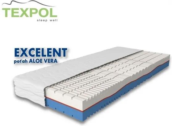 TEXPOL Vysoký ortopedický matrac EXCELENT Veľkosť: 195 x 80 cm, Materiál: Aloe Vera