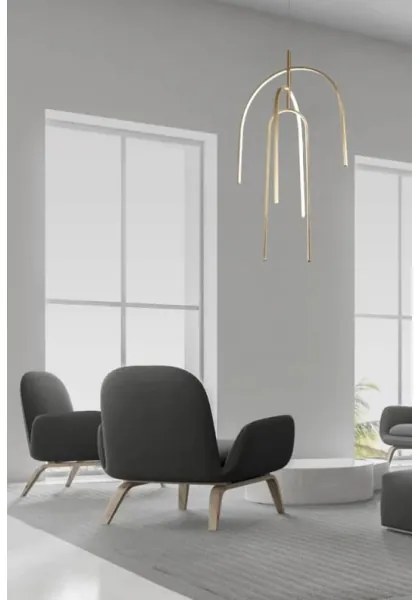 Zambelis 1931 - LED Stmievateľný luster na lanku LED/80W/230V zlatá