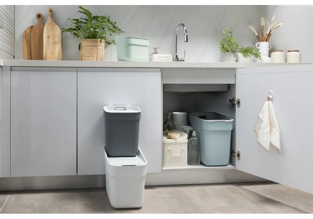 Tmavosivý odpadkový kôš na triedený odpad z recyklovaného plastu 20 l Ready To Collect – Curver