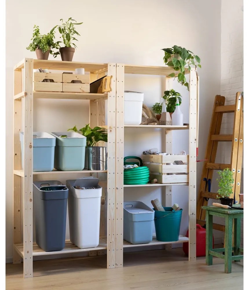 Biely odpadkový kôš na triedený odpad z recyklovaného plastu 20 l Ready To Collect – Curver