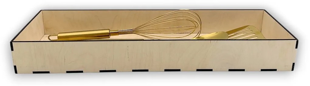 Organizér do zásuvky, vložka do zásuvky, drevený VASKY, 45,5 x 15 x 6 cm