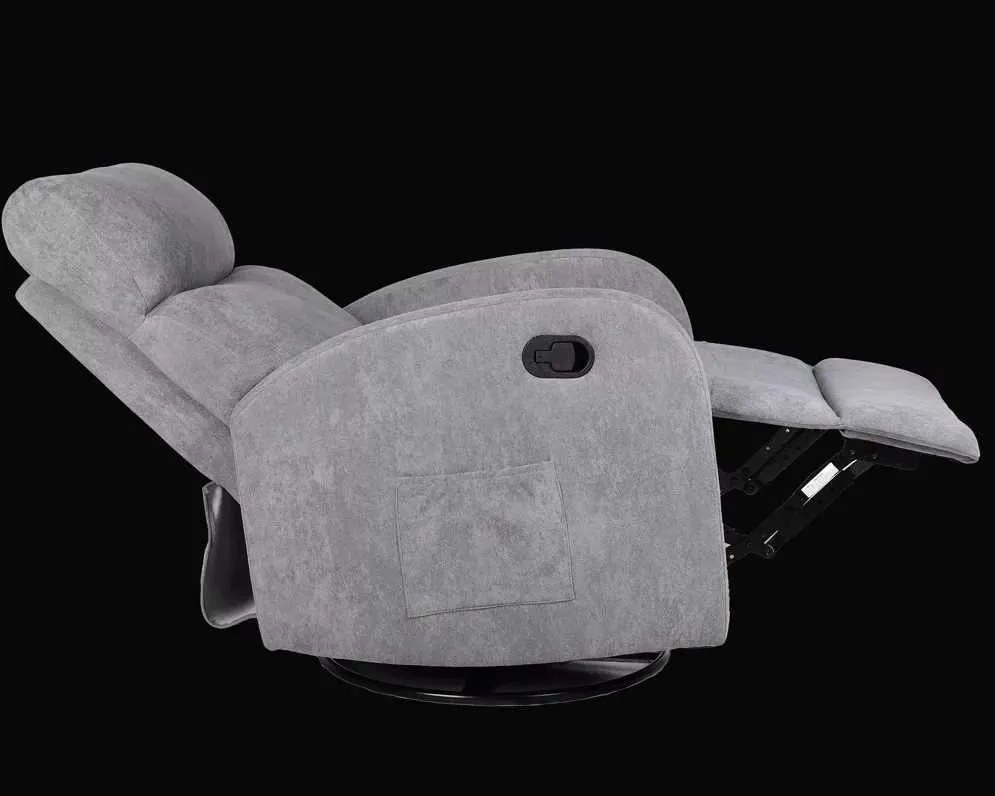 LuxuryForm DESIGN Televízne kreslo BRUNO otočné s polohovaním - šedé