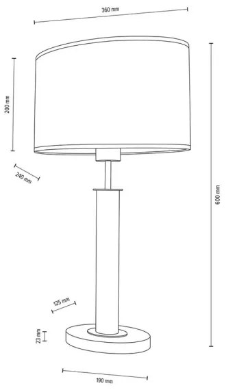 Spot-Light 7017400211535 - Stolová lampa MERCEDES 1xE27/40W/230V dub