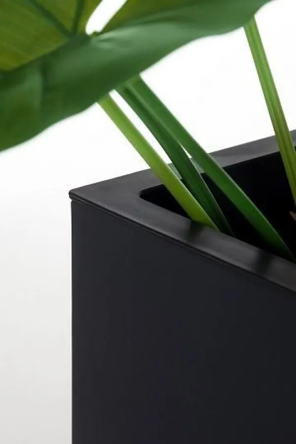 Kvetináč BLOCK, pozink, výška 80 cm, antracit, vr. zavlaž. systému