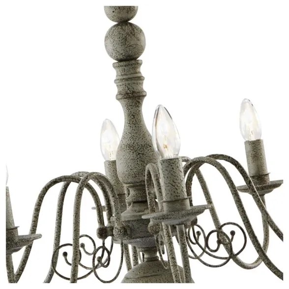 Searchlight 2268-8GY - Luster na reťazi GREYTHORNE 8xE14/40W/230V