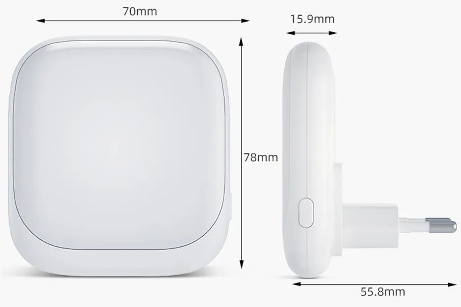 LED svietidlo do zásuvky Pati, 1x LED 0,5w, 2700k, w, senzor súmraku