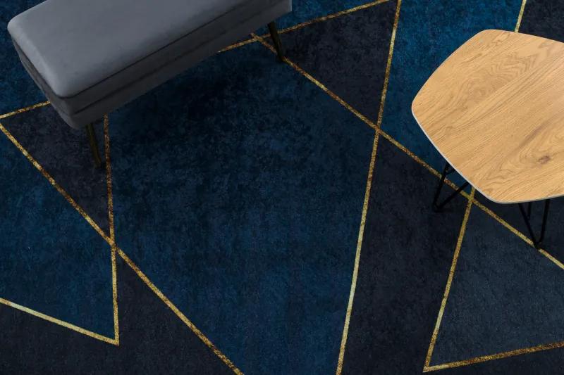 MIRO 52097.801 umývací koberec Geometrická protišmykový - modrý Veľkosť: 120x170 cm