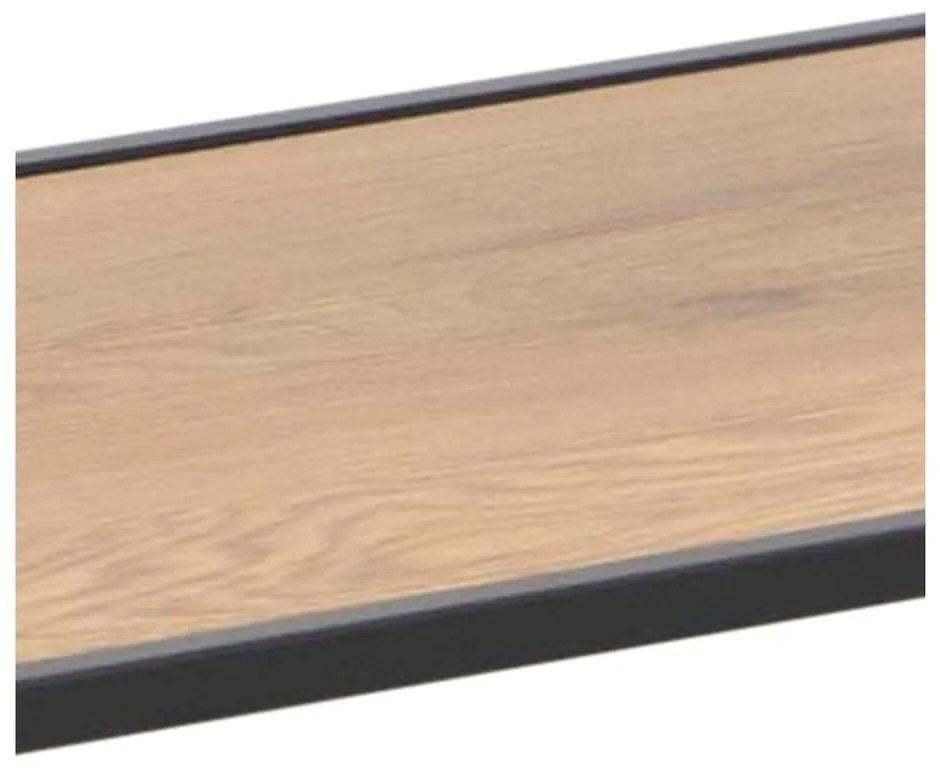 Regál v dekore duba v čierno-prírodnej farbe 77x175 cm Seaford – Actona