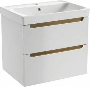 Kúpeľňová skrinka s umývadlom Naturel Stilla 60x60x45 cm biela lesk STILLAD06056U5