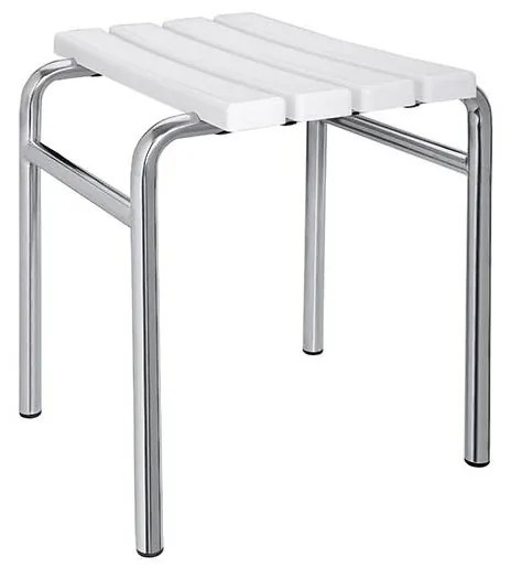 Stolička 44x45 cm strieborná/biela