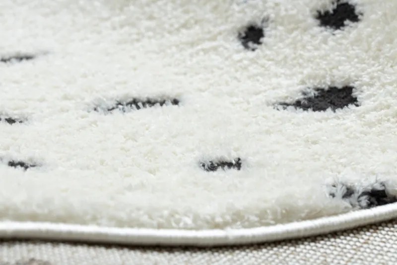 Dywany Łuszczów, Kusový koberec Mode 8508 cream/black, 140x190, biela, chodba / predsieň