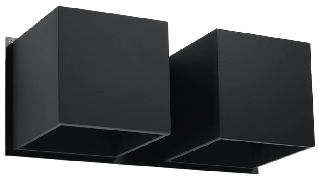 Nástenné svietidlo Quad, 2x čierne kovové tienidlo