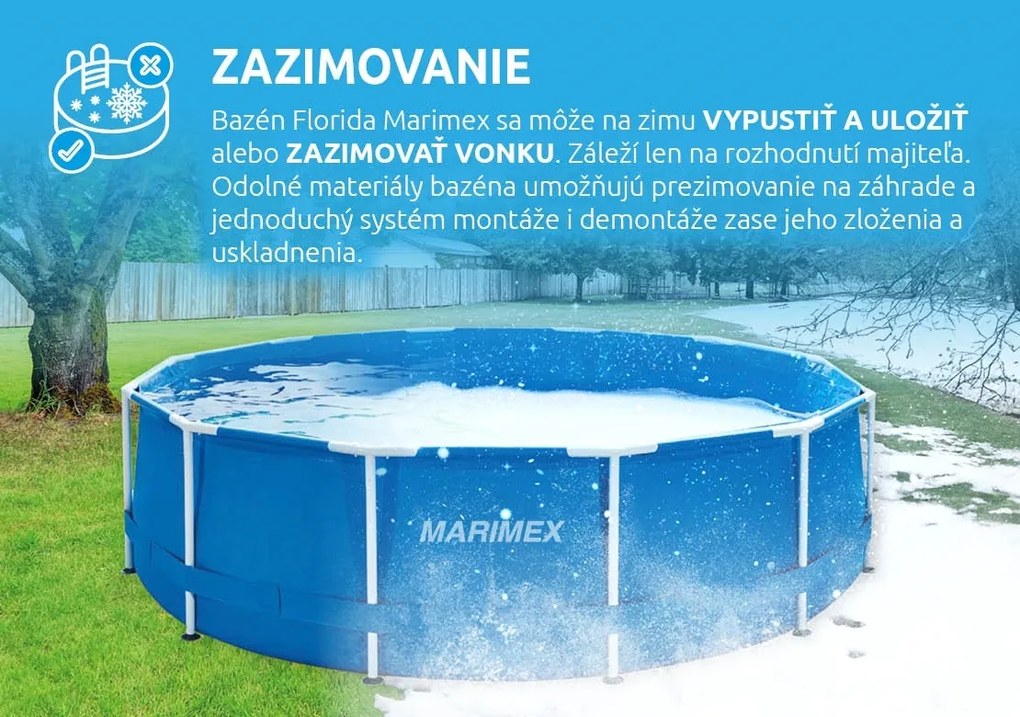 Marimex | Bazén Marimex Florida 3,66x1,22 m so zabudovaným skimmerom - motív TEAK | 10340286