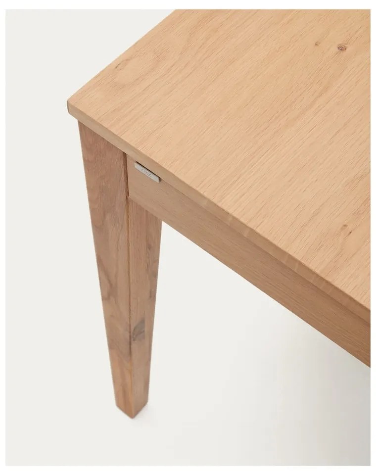 Rozkladací jedálenský stôl s doskou v dubovom dekore v prírodnej farbe 80x160 cm Yain – Kave Home